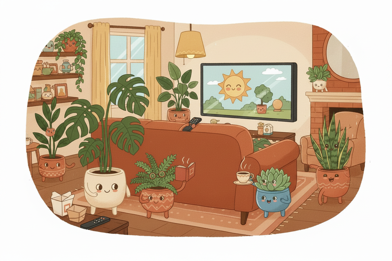 Plants Relaxing Hand-Drawn